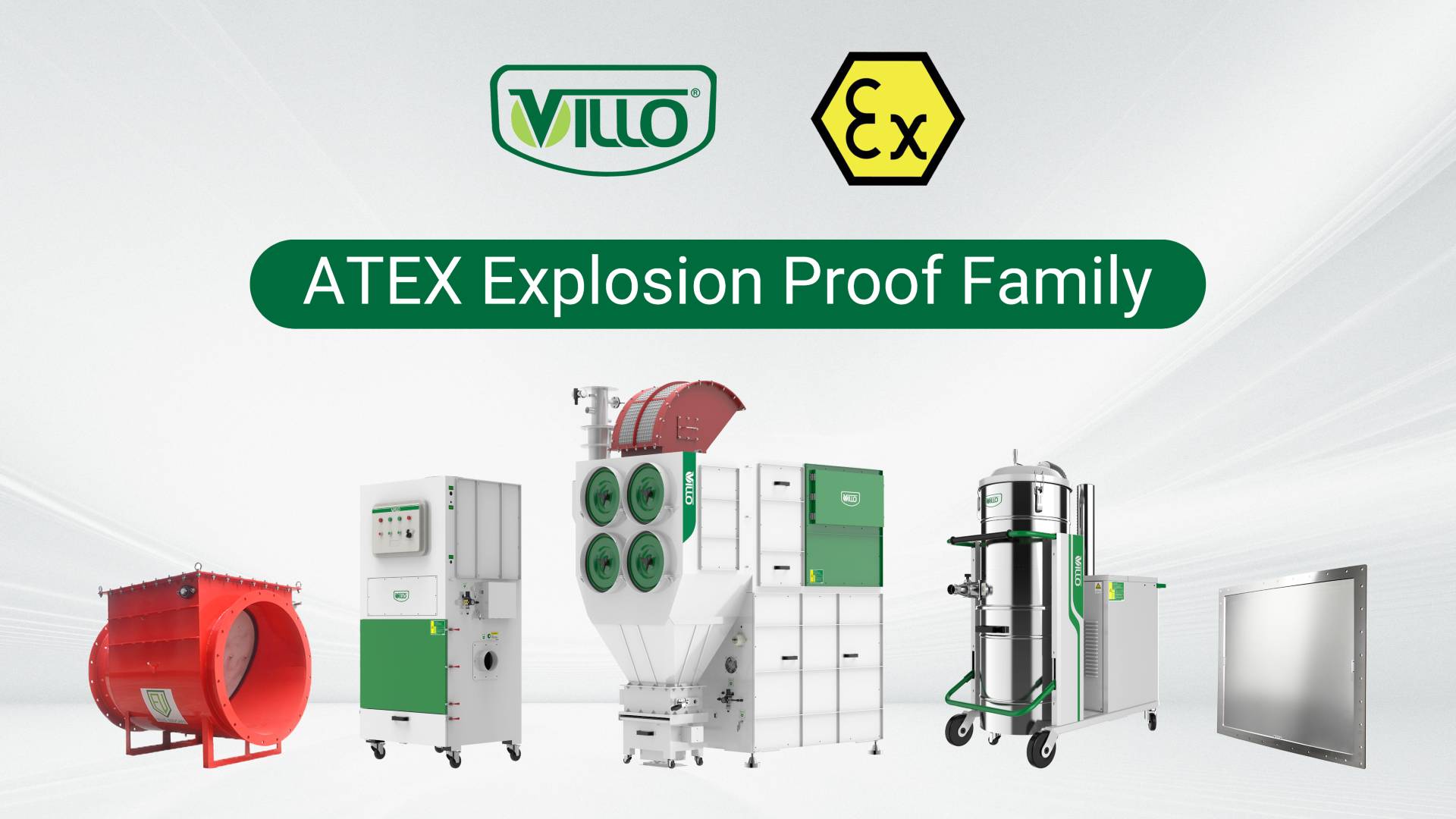 Villo, VJFHB 집진기로 ATEX 인증 라인 확장